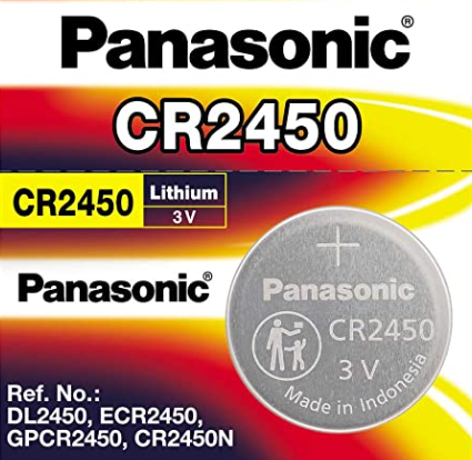 CR2450               Batería Lithium 3V, 620mAh, marca Panasonic